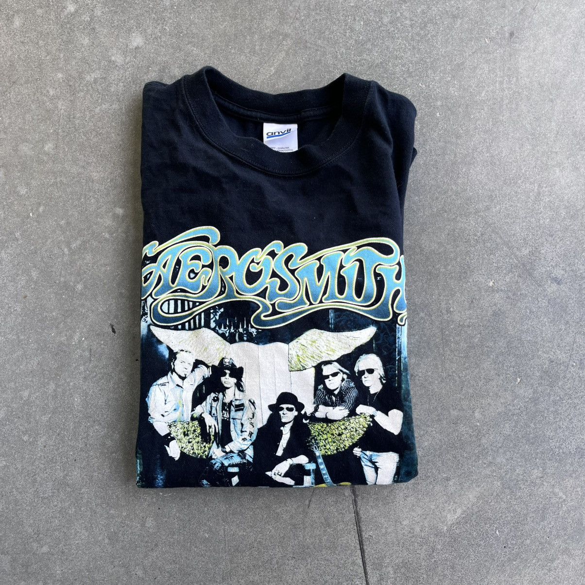 Aerosmith × Band Tees 2006 Aerosmith Black Concert Logo Band Tee Vintage Style L Size US L / EU 52-54 / 3 - 6 Thumbnail