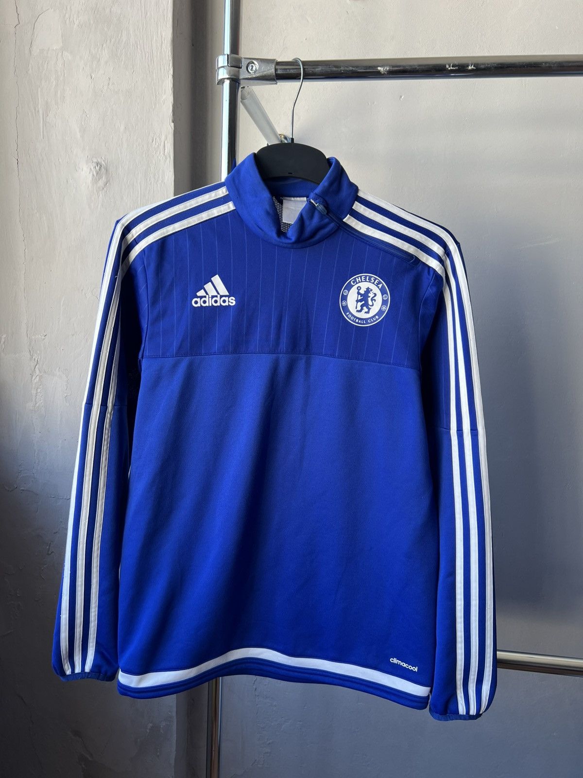 Adidas 2015 CHELSEA FC TRAINING ADIDAS SOCCER FOOTBALL LONG SLEEVE Size US S / EU 44-46 / 1 - 2 Thumbnail
