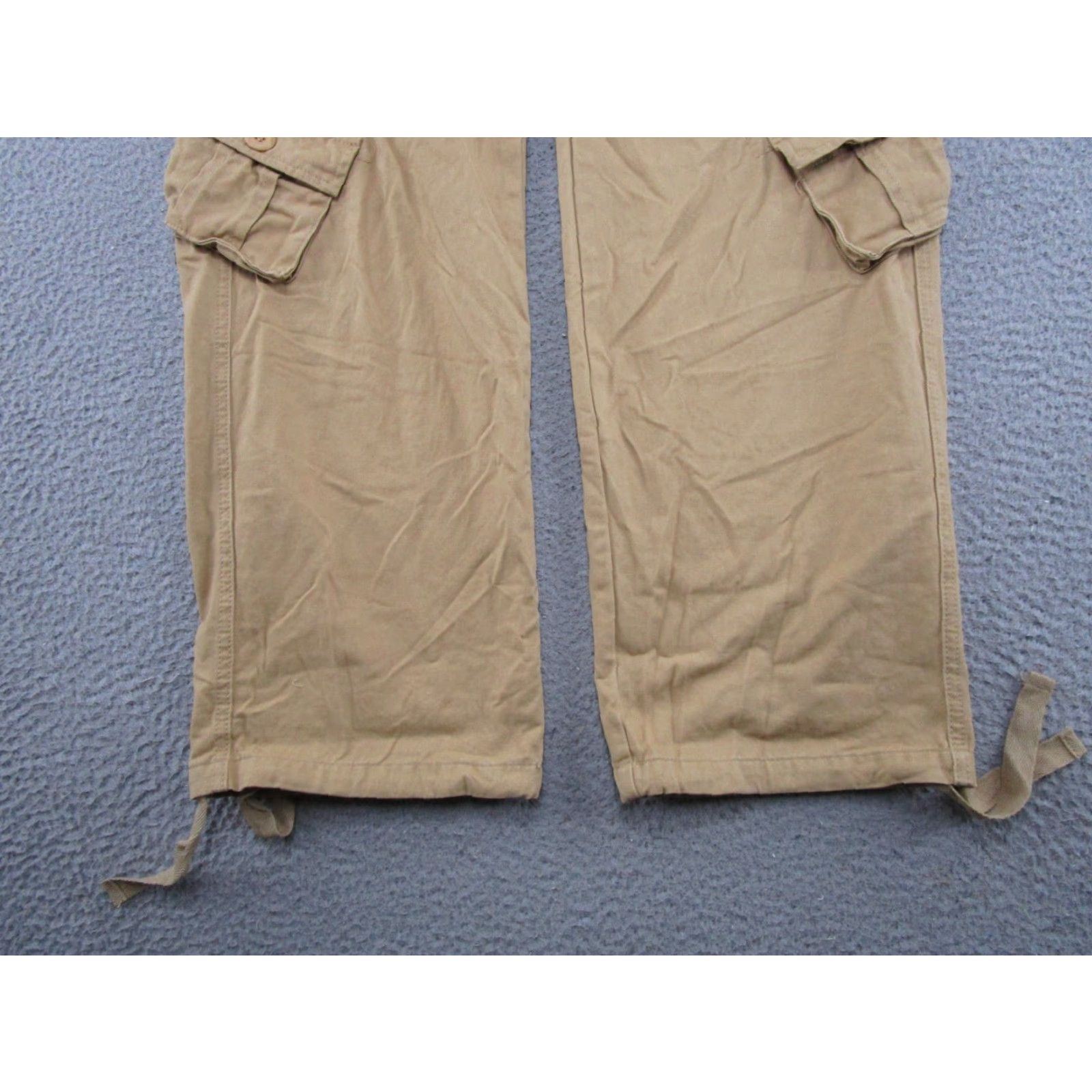 Vintage MustWay Mens Cargo Pants Size 40 Military Cargo Pants Yellow 40 Inch Waist Canvas Cotton Tapered Regular Front Flat Front Size US 40 / EU 56 - 2 Thumbnail