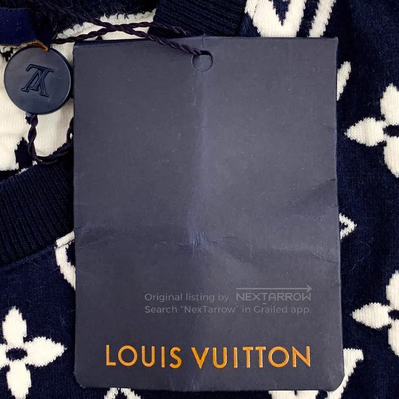 Louis Vuitton Louis Vuitton Dark blue logo presbyopic full print cotton Size US XS / EU 42 / 0 - 6 Thumbnail
