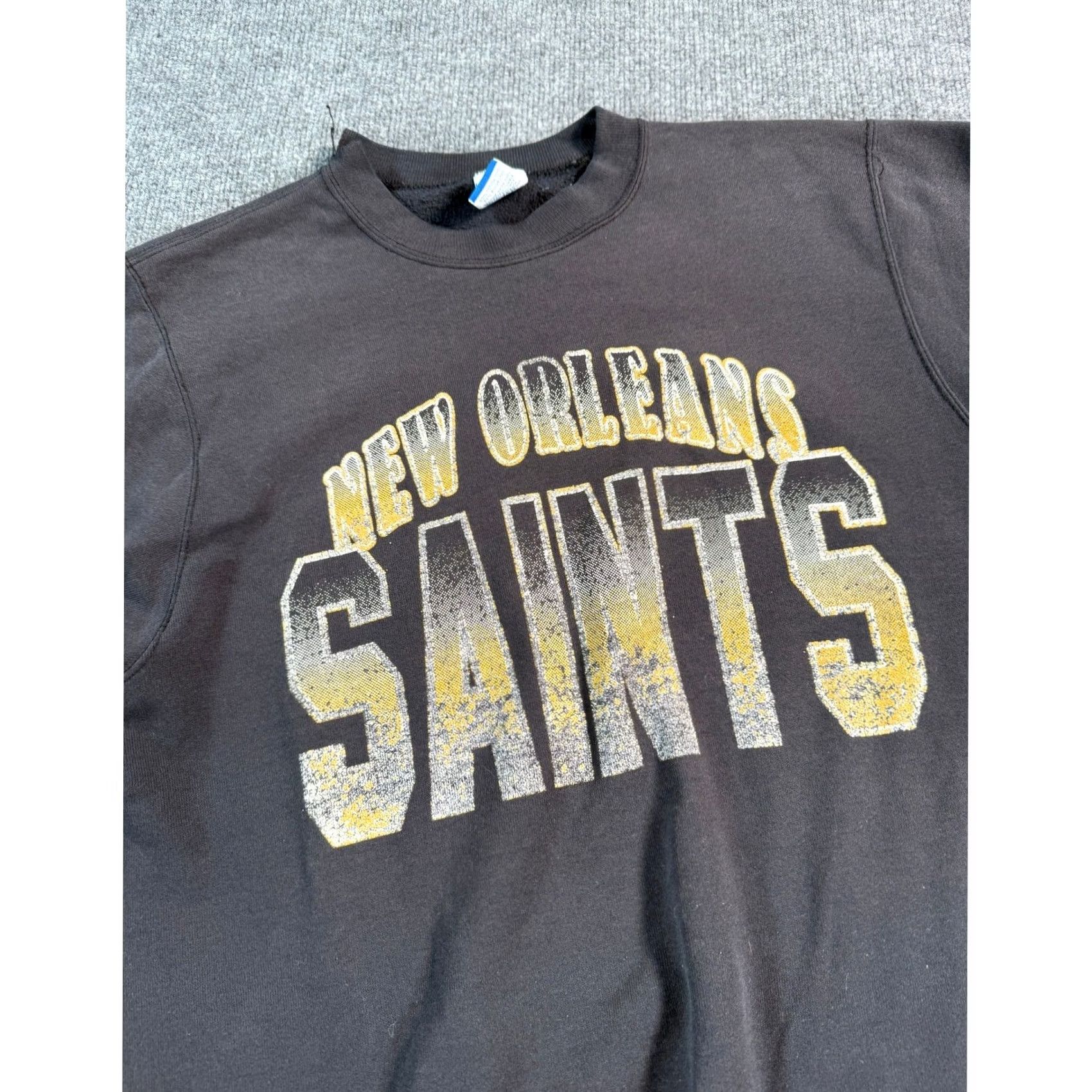 Champion VINTAGE Champion New Orleans Saints Sweatshirt Men's Large Black NFL Football Size US L / EU 52-54 / 3 - 2 Thumbnail