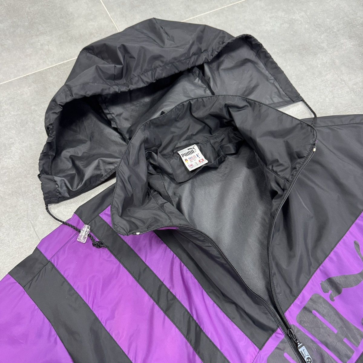 Puma Vintage Puma Big Logo Nylon Windbreaker Jacket 80s 90s Men Size US L / EU 52-54 / 3 - 10 Thumbnail