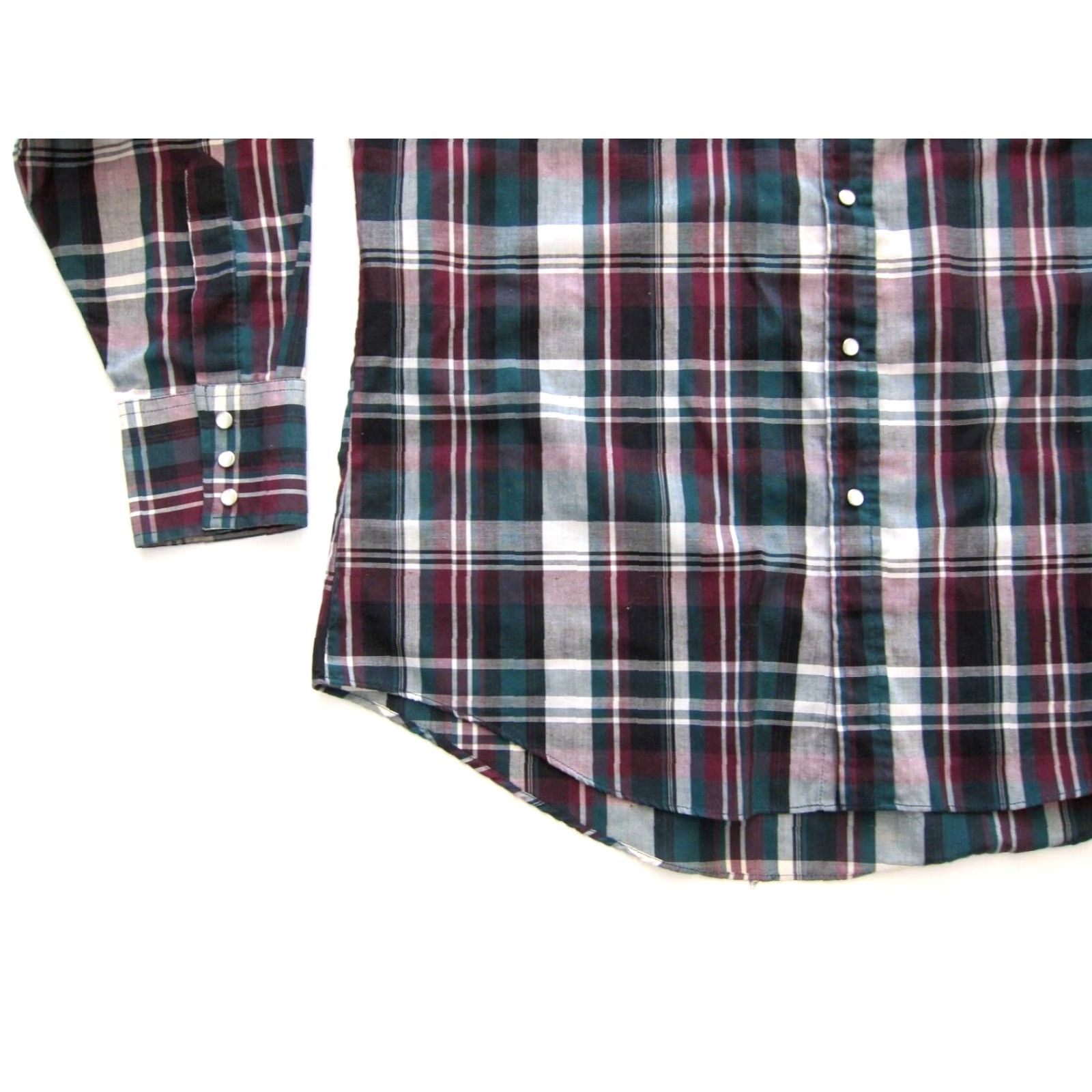 Vintage VINTAGE Ely Cattleman Pink Green Plaid Long Sleeve Button-Down Western Shirt L Size US L / EU 52-54 / 3 - 7 Thumbnail