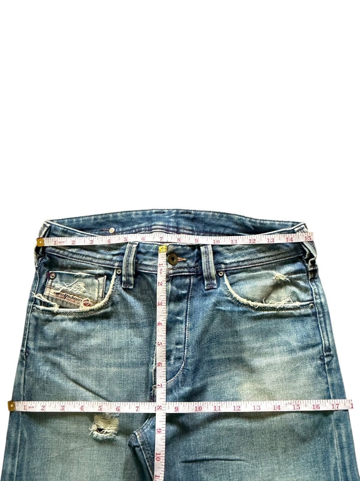 Diesel Vintage Italy Diesel Faded Wash Distress Loose Jeans Size US 30 / EU 46 - 6 Thumbnail