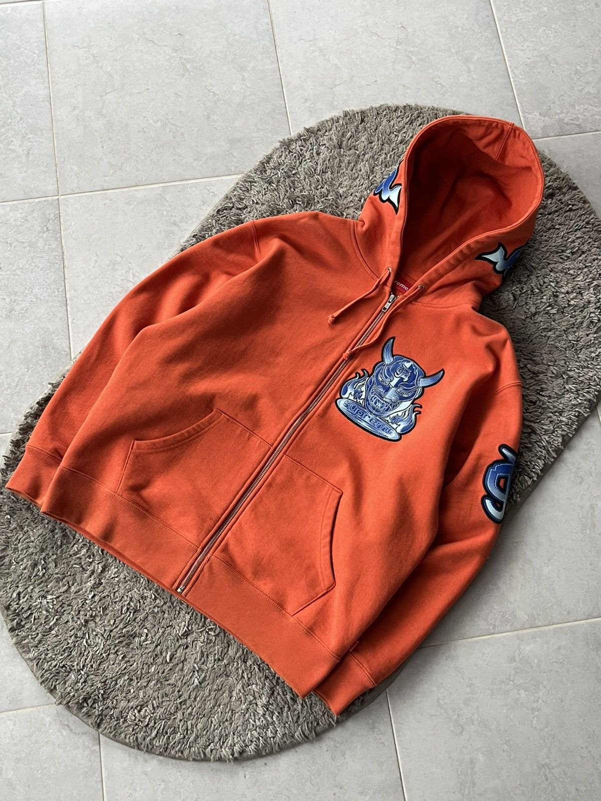 Supreme Supreme Demon Zip Up Hooded Sweatshirt Burnt Orange BIG LOGO Size US S / EU 44-46 / 1 - 8 Thumbnail