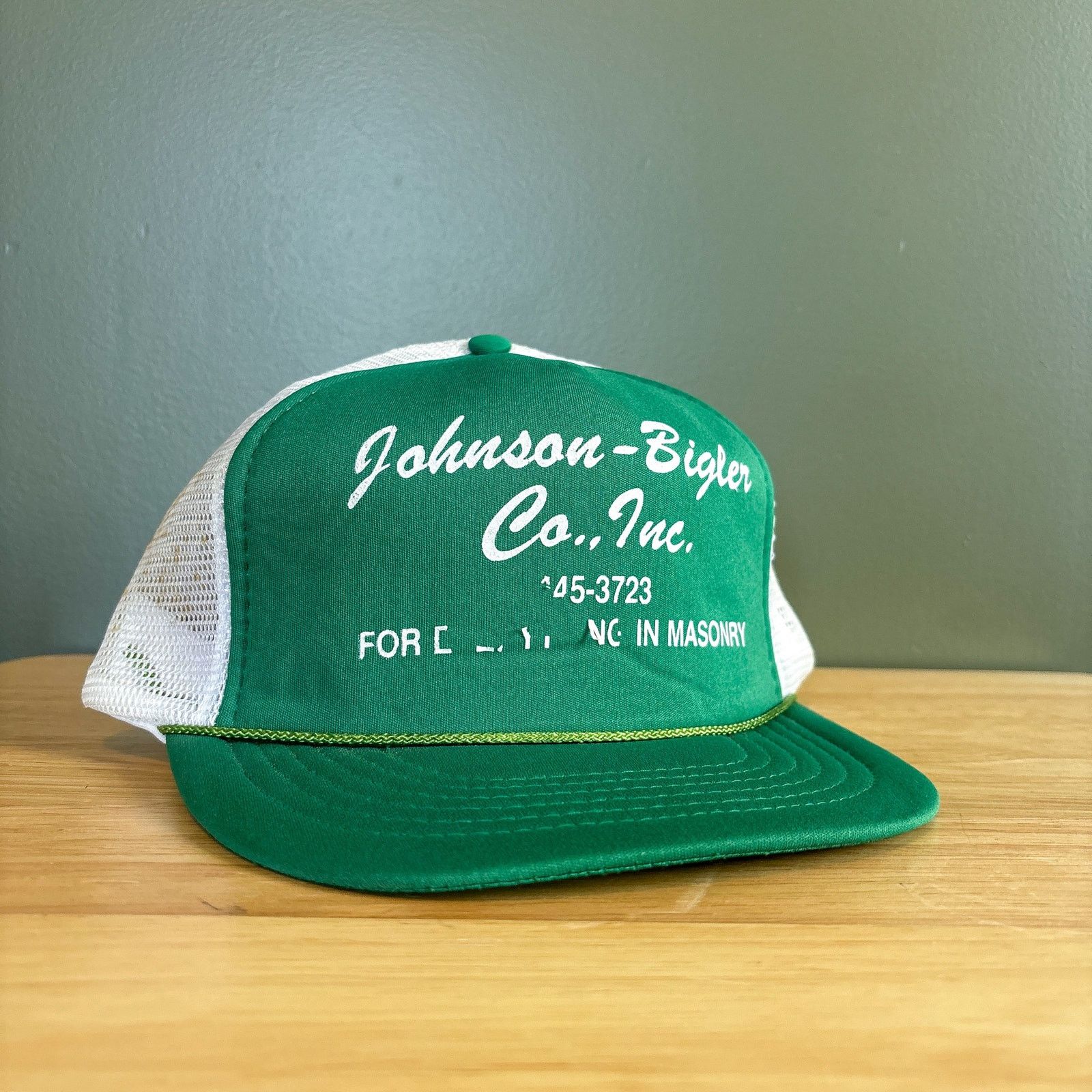 Other Vintage Johnson-Bigler Co Masonry Green SnapBack Hat Size ONE SIZE - 1 Thumbnail
