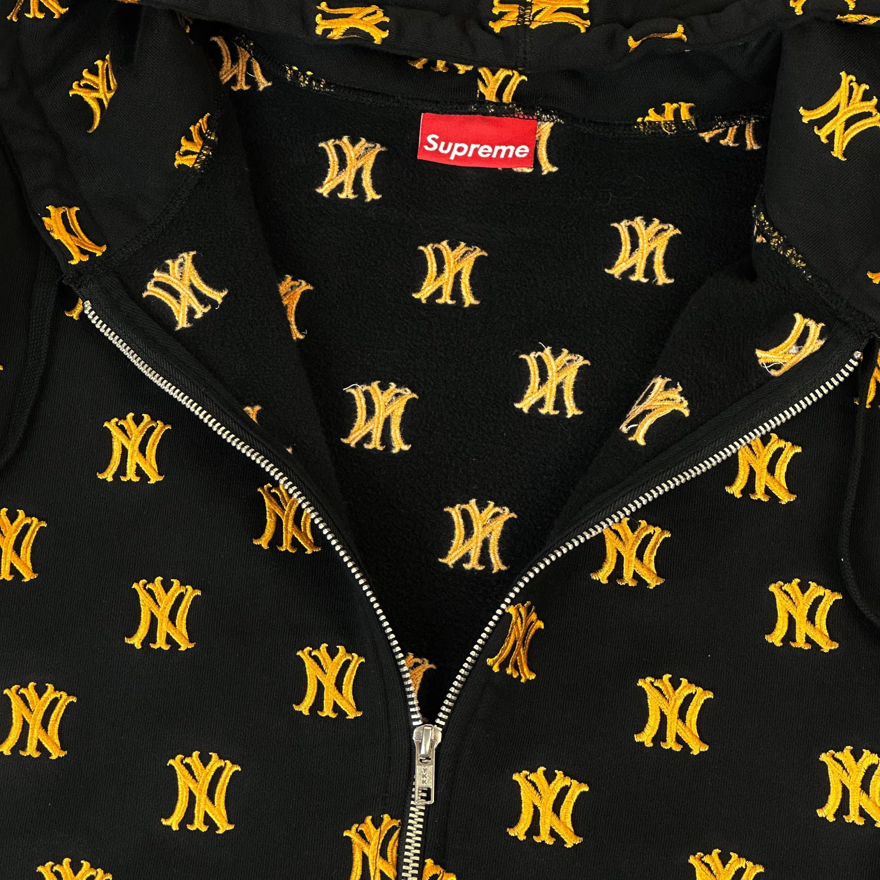 Supreme NY Yankees 2000’s Embroidered Zip Up good Hoodie