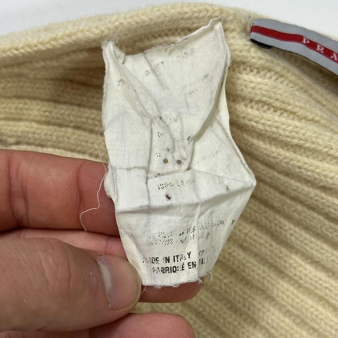 Prada Prada Sport 00’s Cream Ribbed Fisherman’s Beanie - S/M Size ONE SIZE - 7 Thumbnail