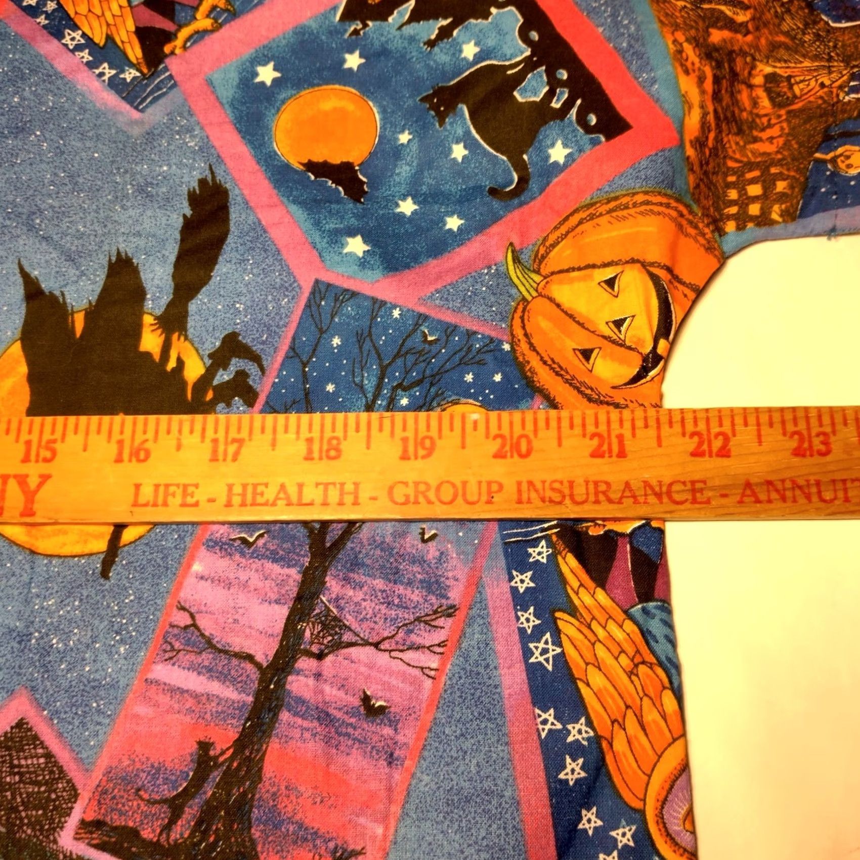 MadeMe Homemade Halloween Scrub Top Shirt Women S Blue Witch Cat Bat Owl Pumpkin Work Size S / US 4 / IT 40 - 3 Thumbnail