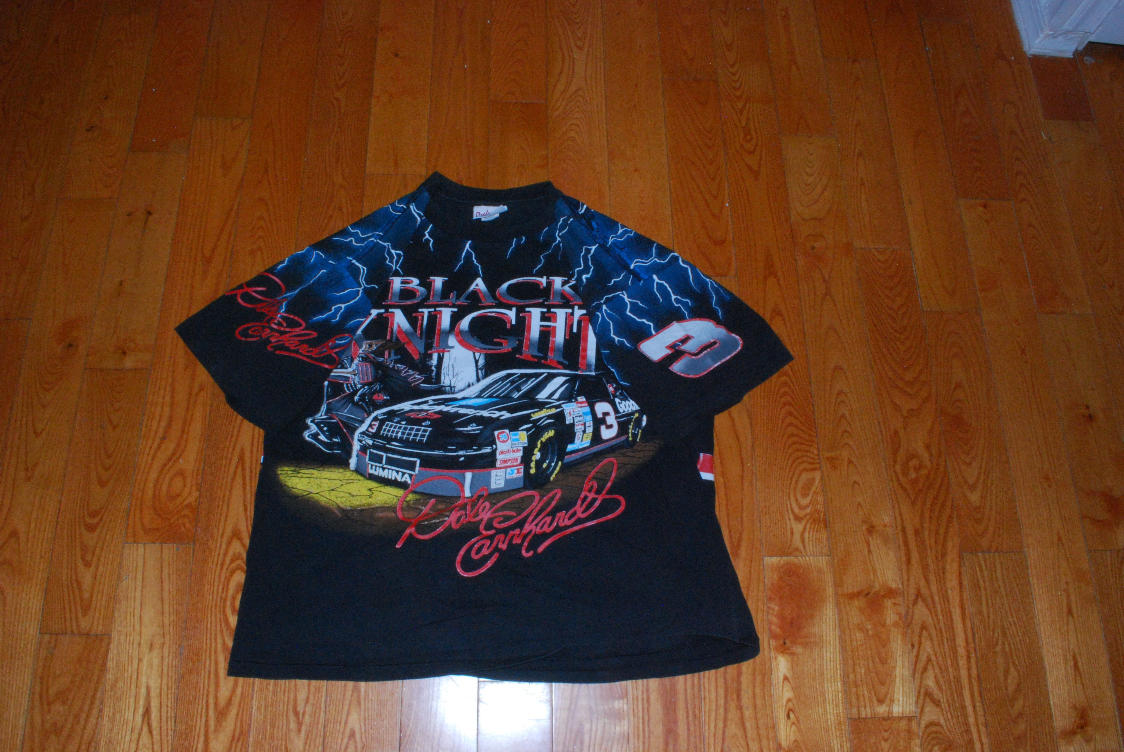NASCAR Vintage 90's Dale Earnhardt The Black Knight T-shirt Size US XL / EU 56 / 4 - 3 Thumbnail