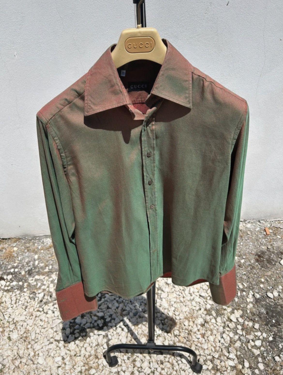 Gucci By Tom Ford Runway SS1998 Iridescent Silk Cotton Shirt