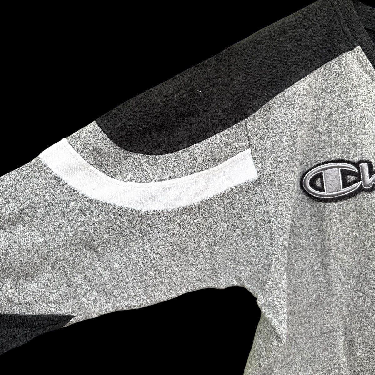 Champion Champion Black/Grey Embroidery Spell Out Sweatshirt Size US M / EU 48-50 / 2 - 6 Thumbnail
