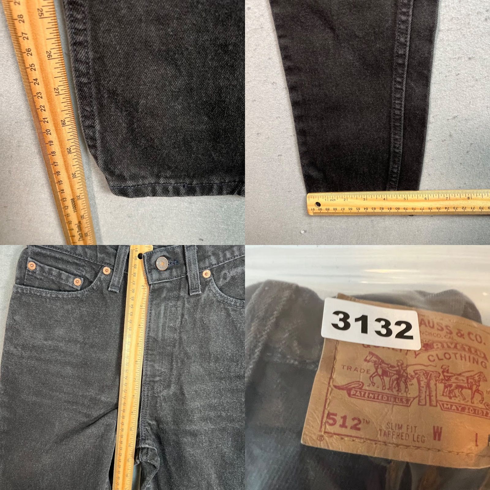 Levi's VINTAGE Levi's 512 Jeans Slim Black Denim Womens 5 M Tapered Leg 31in Inseam Mens? Size 27" / US 4 / IT 40 - 8 Thumbnail