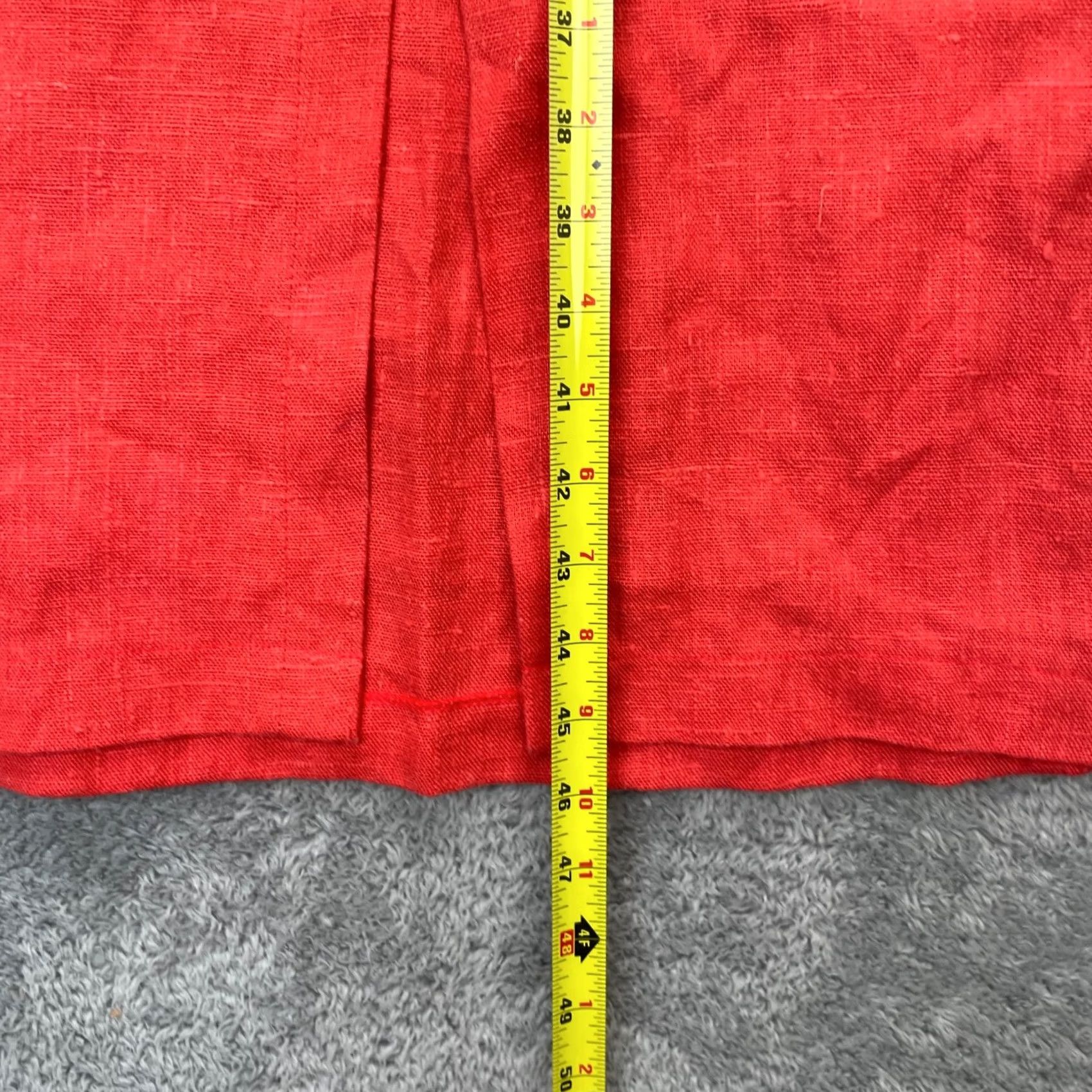 Vintage VINTAGE Harve Benard Dress Womens 4 Red Shift Linen Sleeveless Round Neck Back Slit City Retro Size S / US 4 / IT 40 - 6 Thumbnail