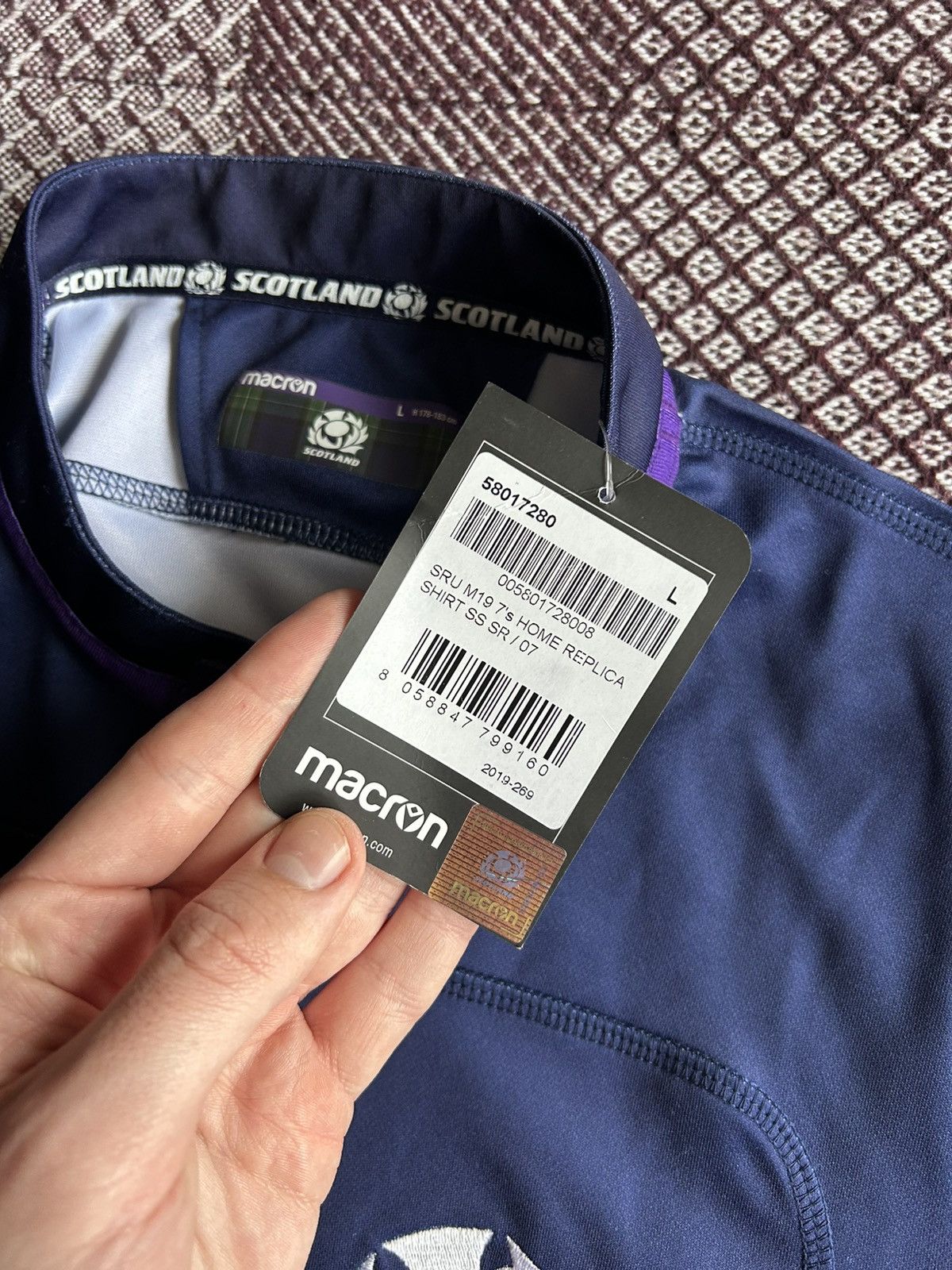 Macron × Rugby Ralph Lauren Scotland Rugby Jersey Shirt Home Macron New Item L Size Size US L / EU 52-54 / 3 - 7 Thumbnail