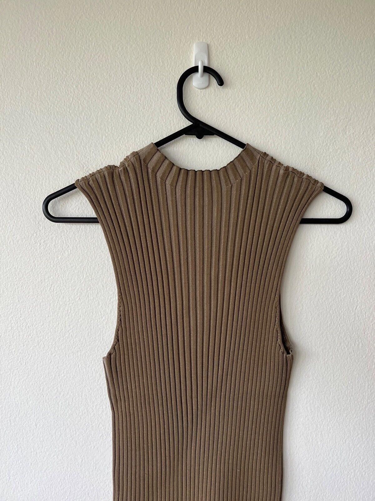 New dion lee rib slash top rib tank singlet green medium