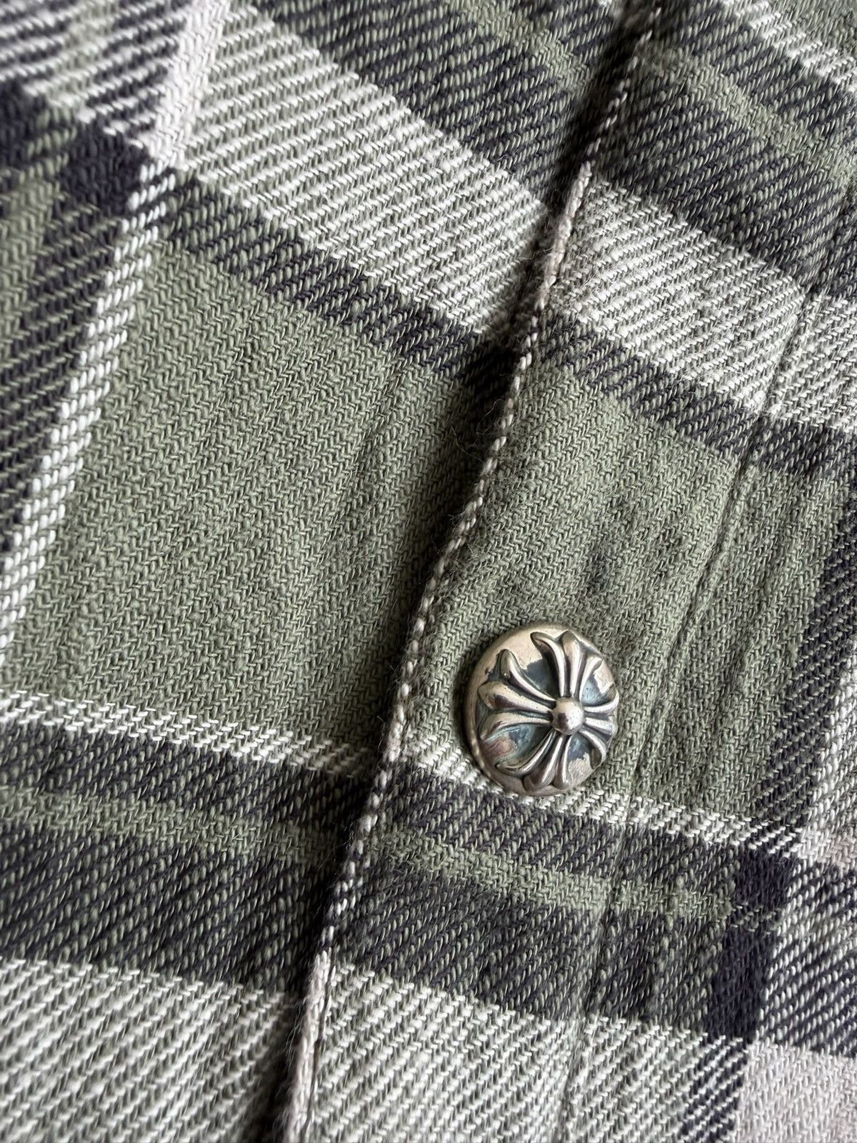 Chrome Hearts Chrome Hearts Work Dog Floral Plaid Flannel Jacket Size US XL / EU 56 / 4 - 5 Thumbnail