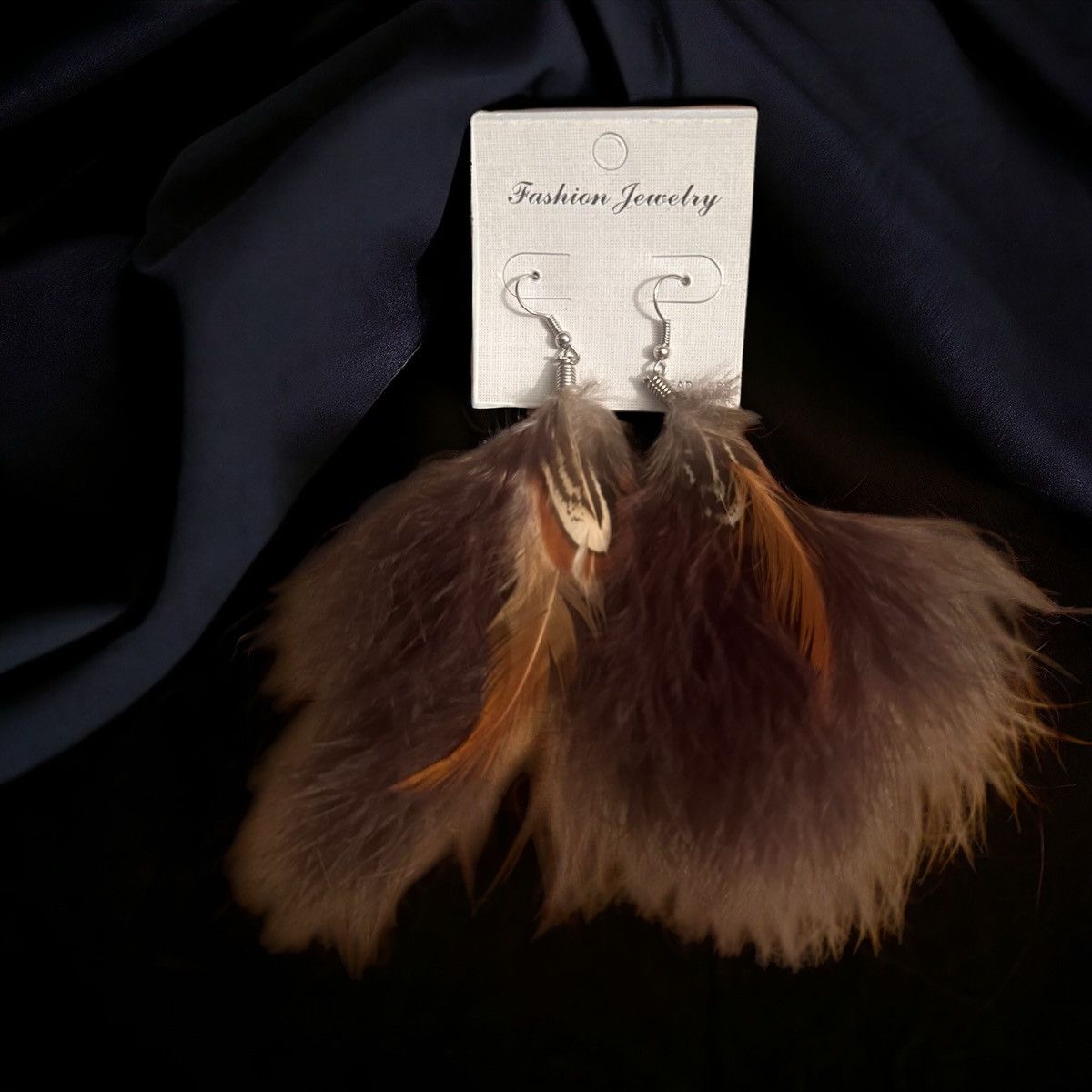 Other Brown feather earrings Size ONE SIZE - 1 Thumbnail