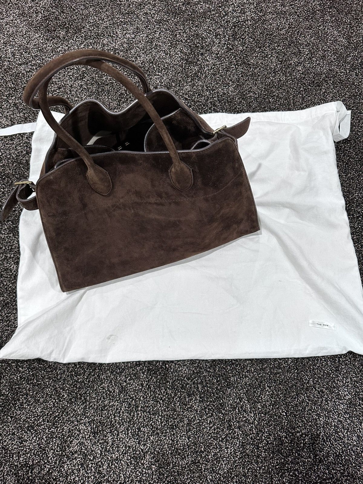 The Row The Row Soft Margaux 15 Brown Suede Leather Top Handle Bag Size ONE SIZE - 16 Thumbnail
