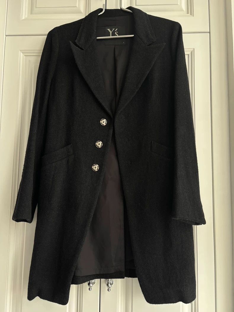 Yohji Yamamoto Yohji Yamamoto Y's Black Wool Long Coat - dmc Size US S / EU 44-46 / 1 - 1 Thumbnail
