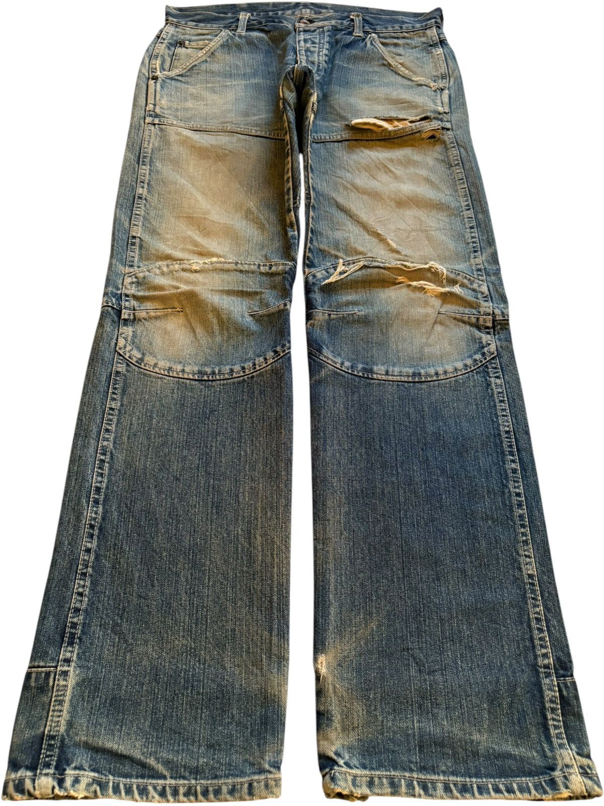 Japanese Brand Vintage Japanese Gowest Mud Wash Military Baggy Jeans Size US 34 / EU 50 - 1 Thumbnail