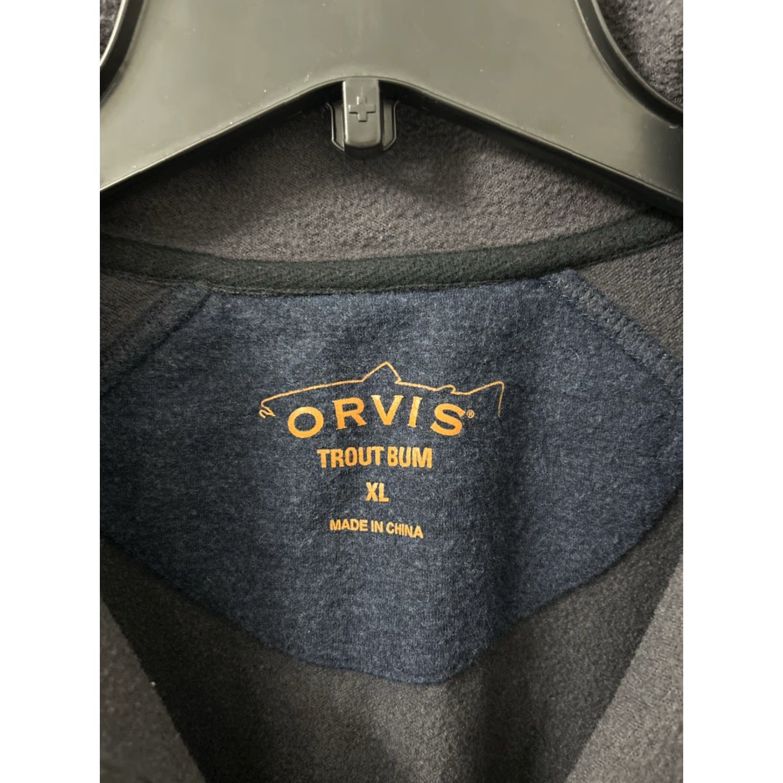 Orvis Orvis Trout Bum 1/4 Zip Mens XL Navy Blue Merino Wool Blend Pullover L/S Shirt Size US XL / EU 56 / 4 - 5 Thumbnail