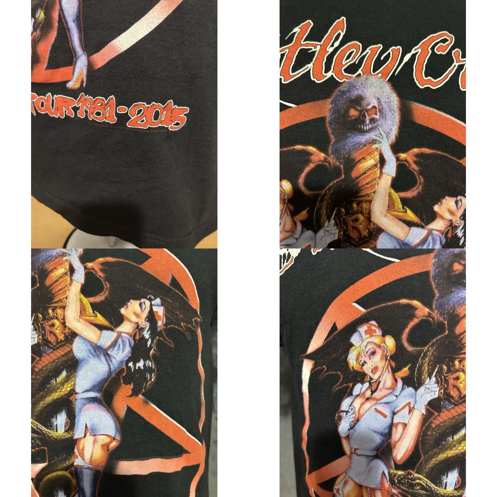 Doublet Motley Crue Shirt Men Small Black Short Sleeve Double Sided The Final Tour 2015 Size US S / EU 44-46 / 1 - 8 Thumbnail