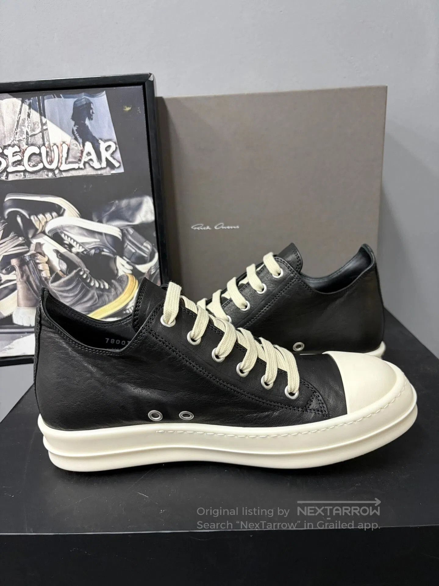 Rick Owens Rick Owens Black White Low. Size US 7 / EU 40 - 6 Thumbnail