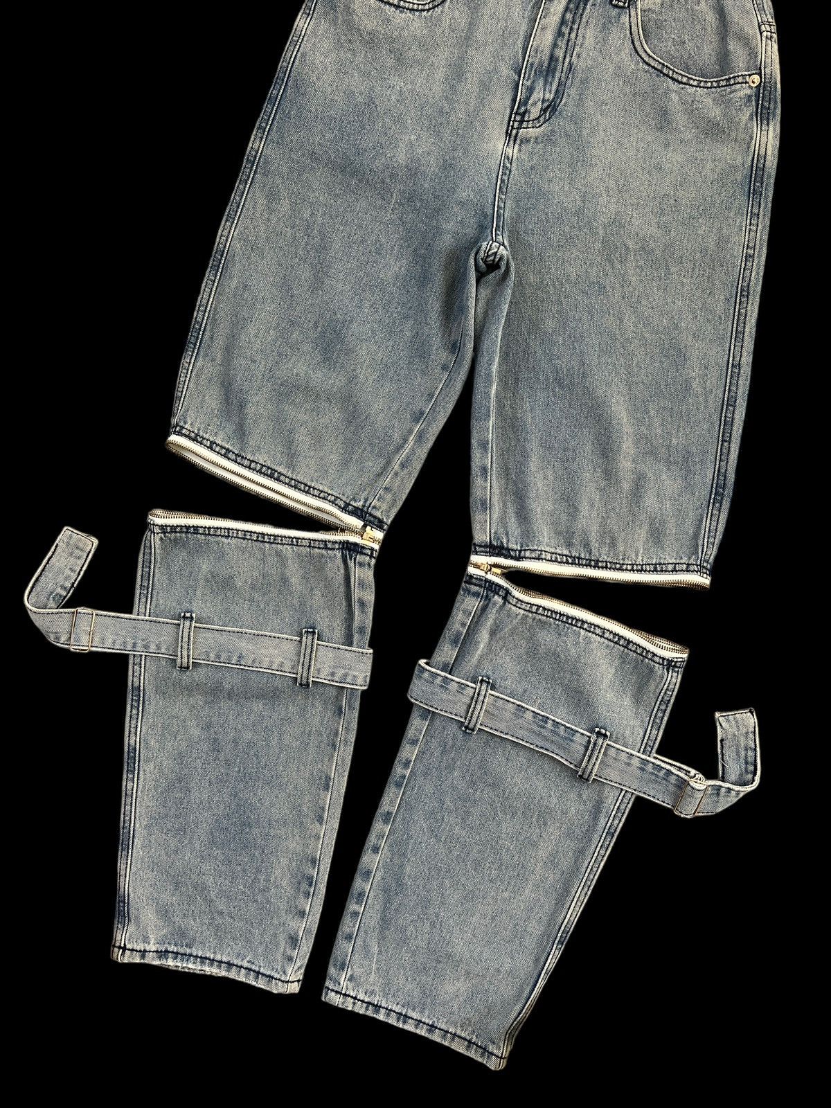 Japanese Brand × Seditionaries Volcan & Aphrodite 🇯🇵 Washed Denim Bondage Pants Size US 30 / EU 46 - 7 Thumbnail
