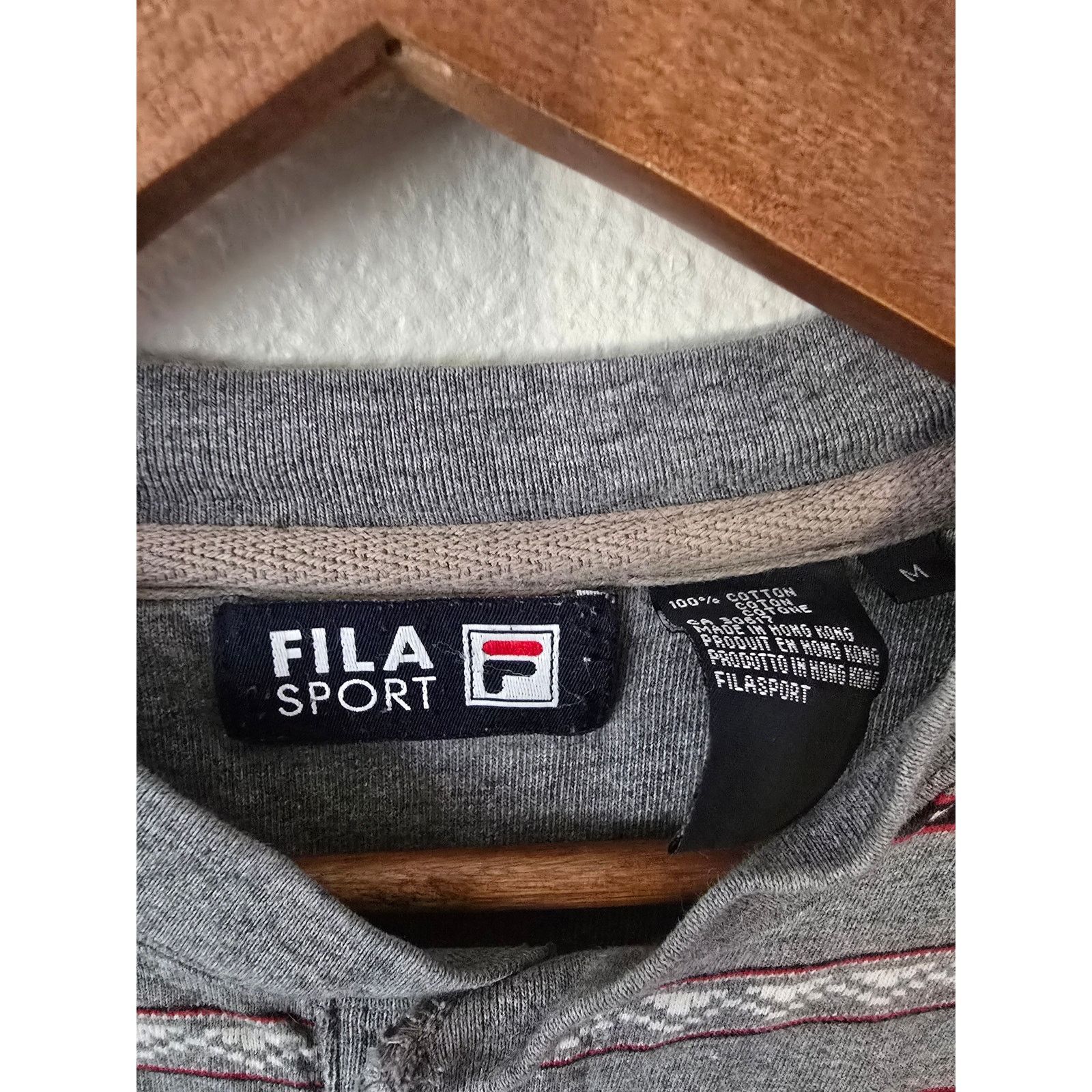 Other Vintage Fila Sport Shirt Fair Isle Striped M Gray Tee Size US M / EU 48-50 / 2 - 5 Thumbnail