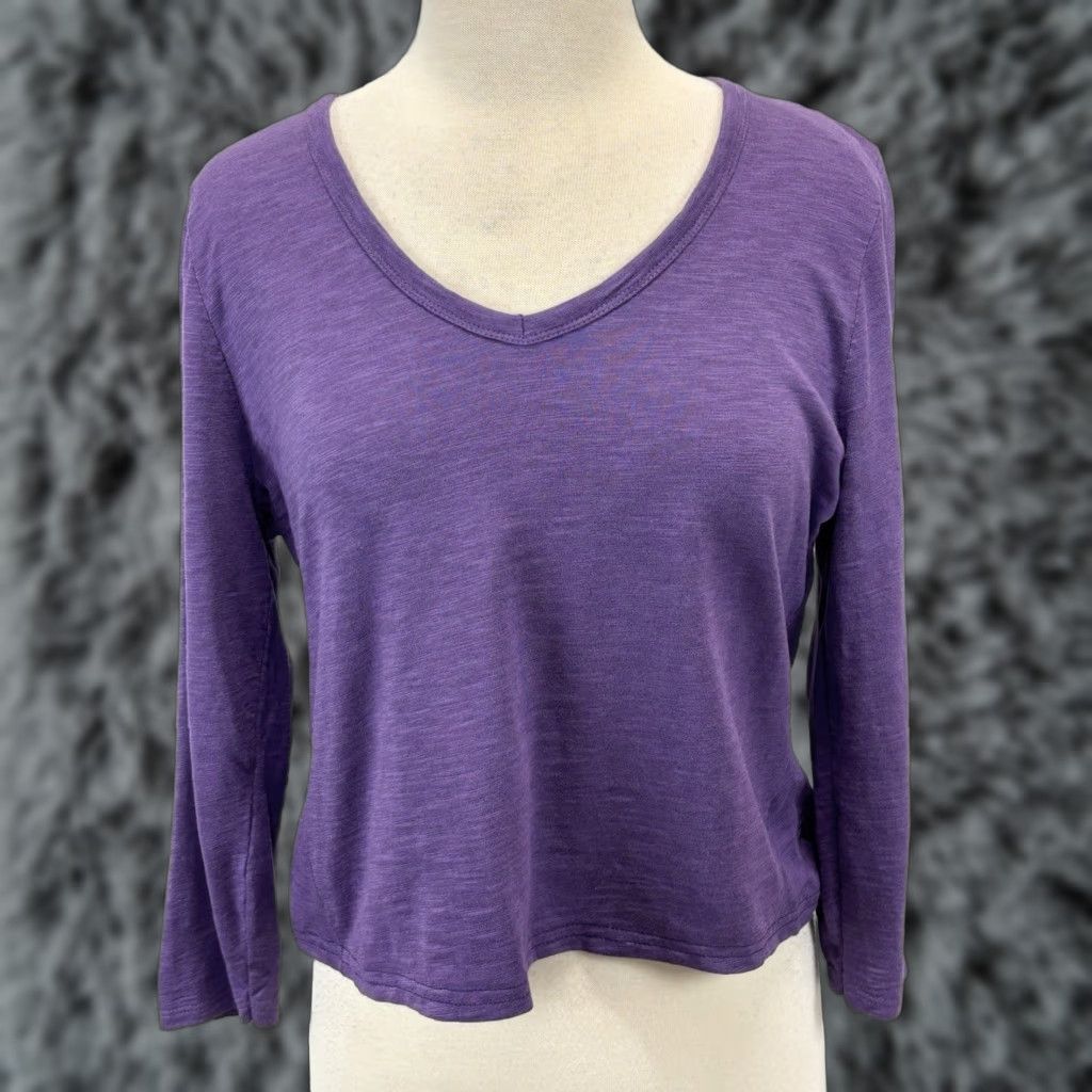 Vintage CHICOS The Ultimate Tee Shirt Top Shirt Women's V-Neck Long Sleeve Purple M US Medium Regular Size 1 Basic Casual Size M / US 6-8 / IT 42-44 - 1 Thumbnail