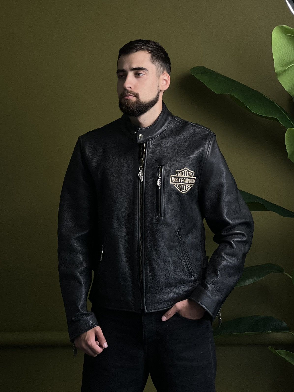 Harley Davidson Harley-Davidson Vintage Leather Jacket Size L USA Black Size US L / EU 52-54 / 3 - 2 Thumbnail