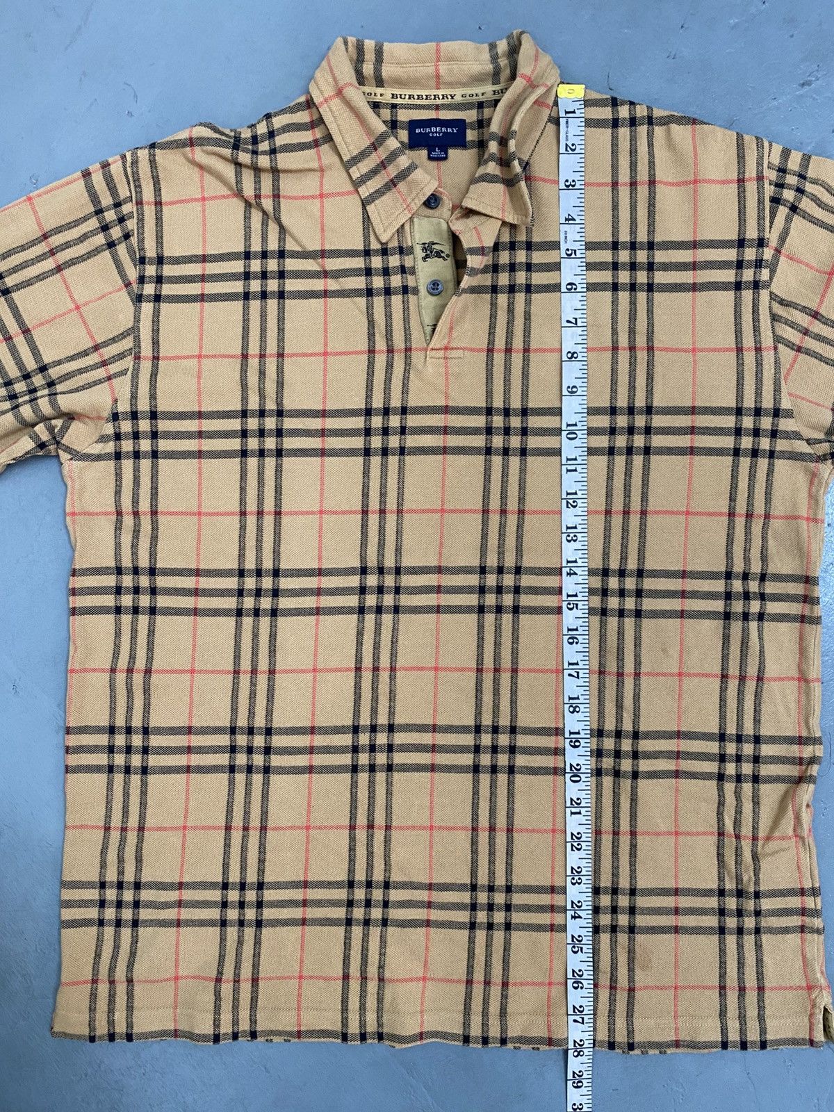 Burberry VTG BURBERRY NOVA CHECK POLO TEE Size US XL / EU 56 / 4 - 8 Thumbnail