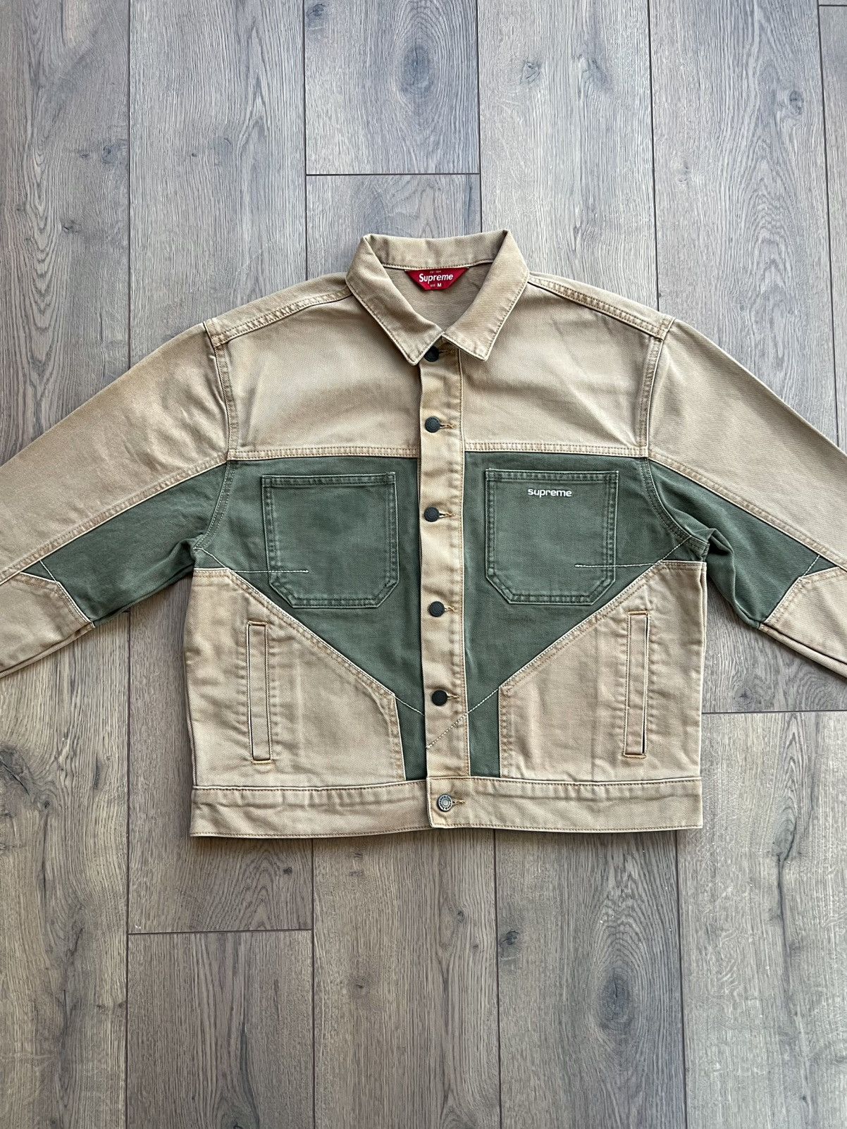 Supreme Supreme 2-Tone Paneled Denim Jacket "Brown" Medium Size US M / EU 48-50 / 2 - 2 Thumbnail