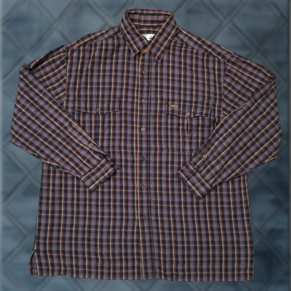 Vintage Caribbean Joe Shirt Mens Large Gray Black Red Plaid Long Sleeve Button-Up Shirt Size US L / EU 52-54 / 3 - 1 Thumbnail