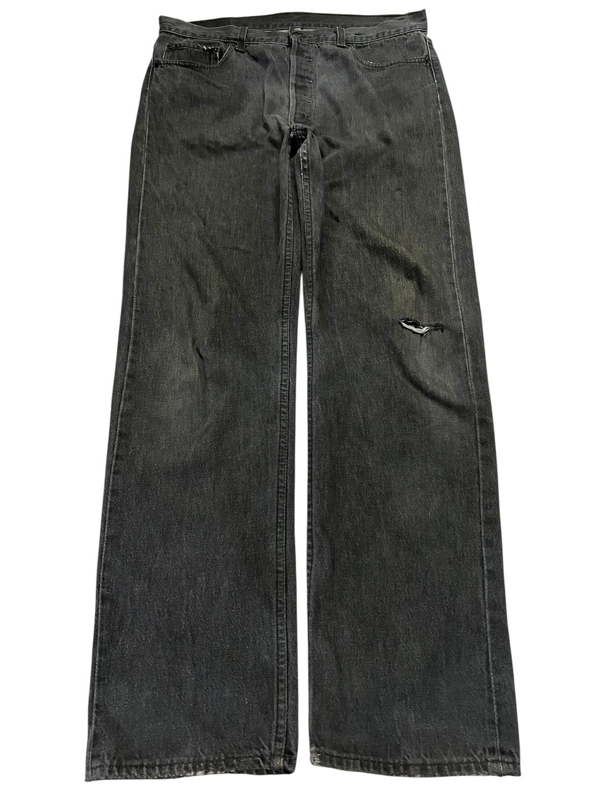 Levi's 💥90’s💥Vintage Levis 501 Faded Made In USA Distressed Jean Size US 35 - 1 Thumbnail