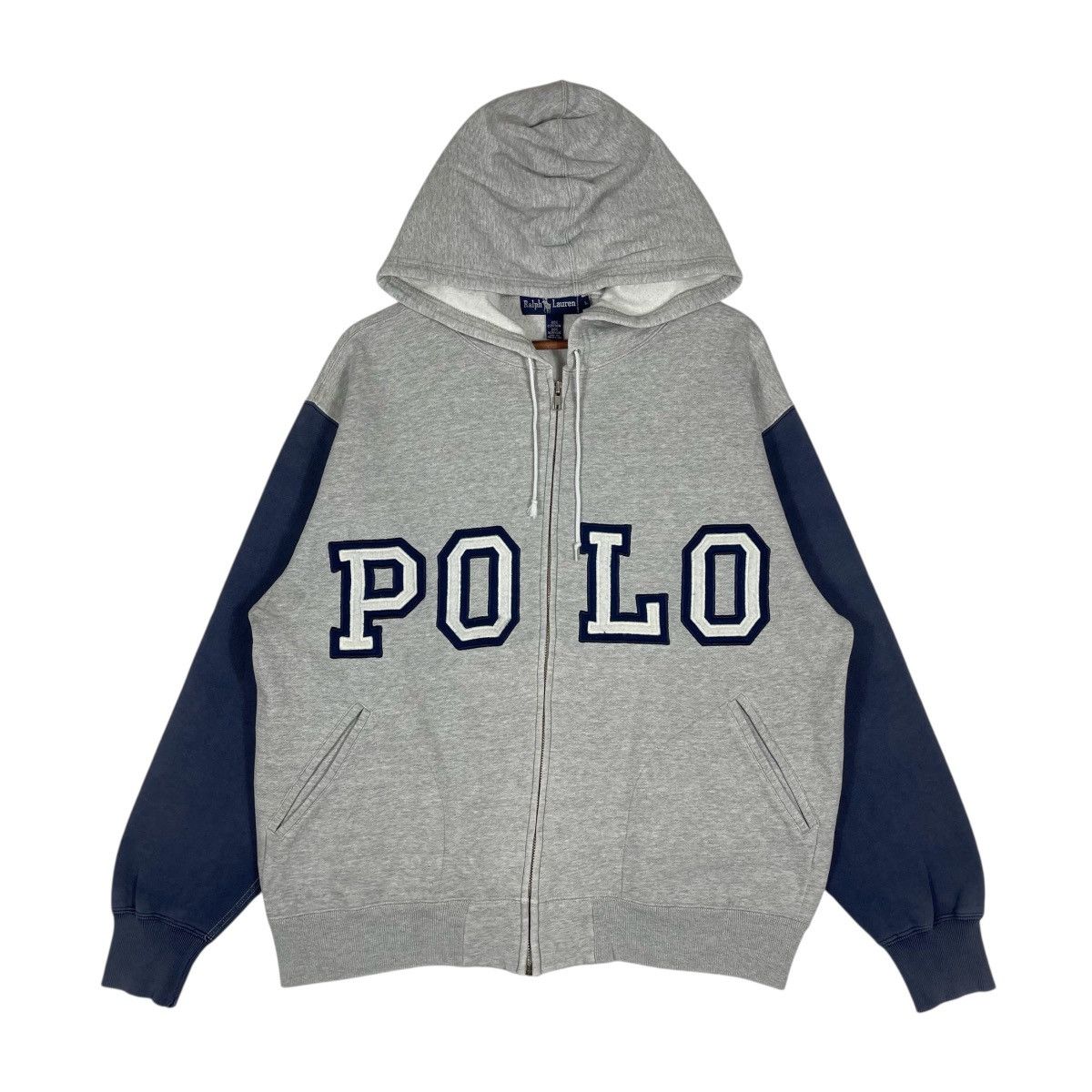トップス 90s Polo Ralph Lauren Zip Hoodie Ralph Lauren 90s Vintage Zip Hoodie Blue L – Peeces