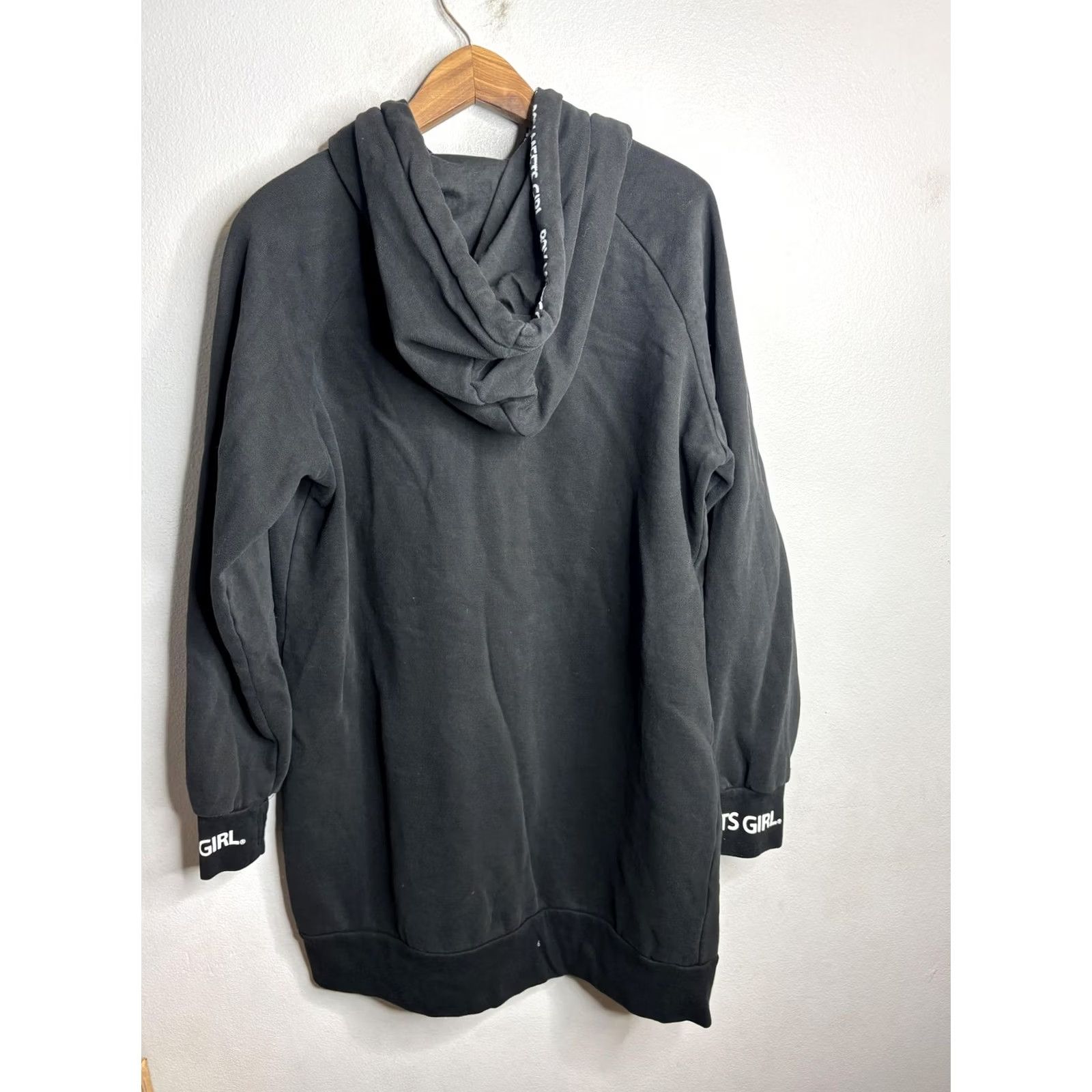 Vintage Boy Meets Girl Hoodie Womens 2XL Black Full Zip Logo Cuffs Streetwear Size XXL / US 16-18 / IT 52-54 - 4 Thumbnail