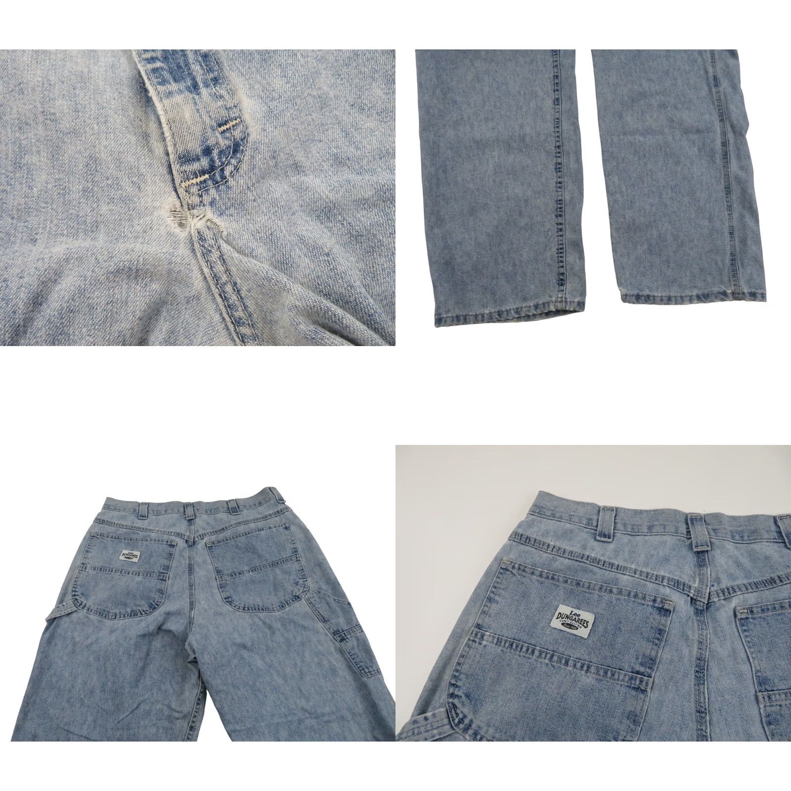 Lee VINTAGE Lee carpenter jeans 35x33 blue light wash 5-pocket denim workwear jeans Mens 70s 80s 90s Y2K baggy distressed wear-tested ready to wear Size US 35 - 8 Thumbnail