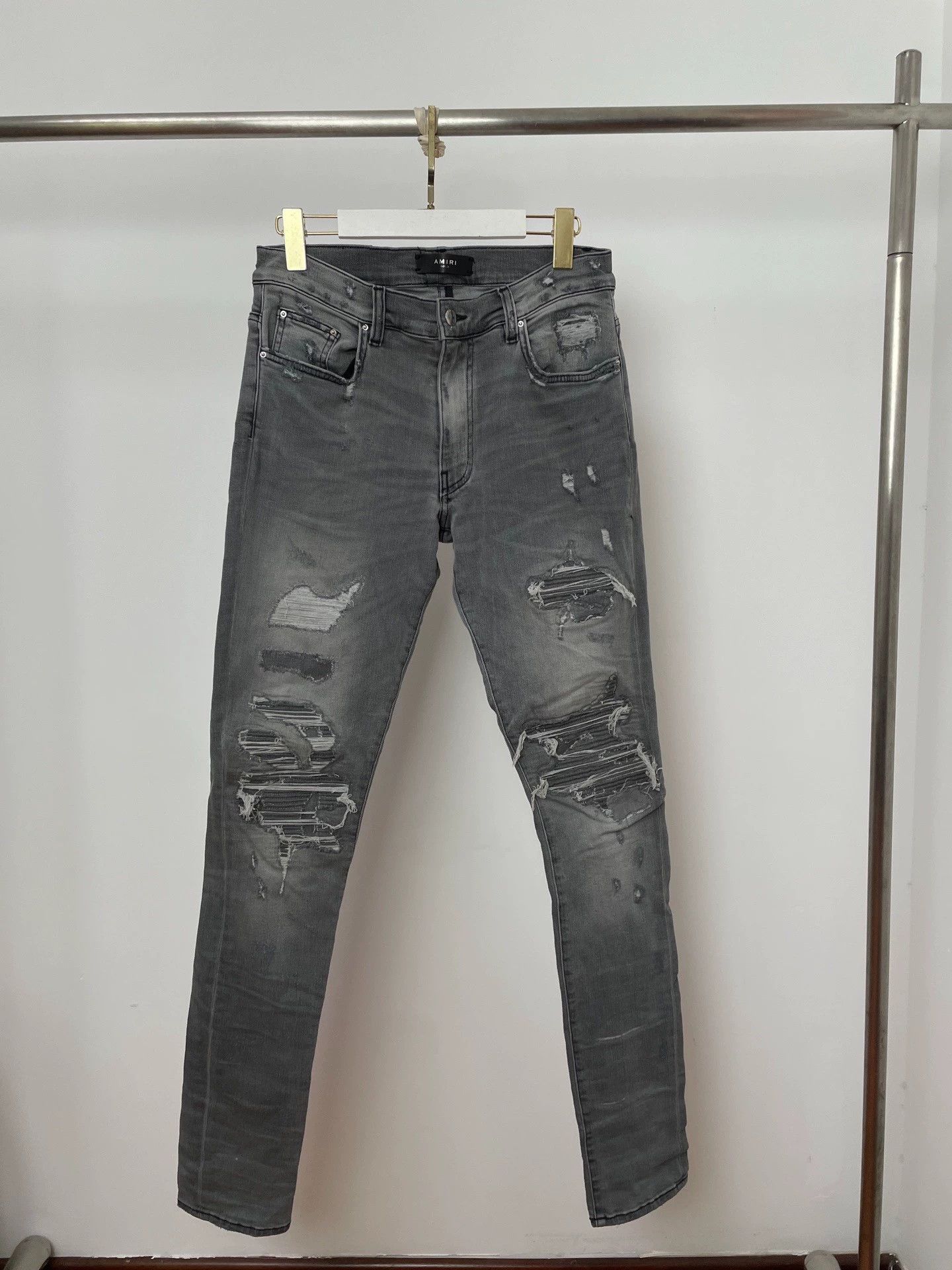 Amiri Amiri Storm Grey Stack Jeans NEW RETAIL 1000$ | Grailed