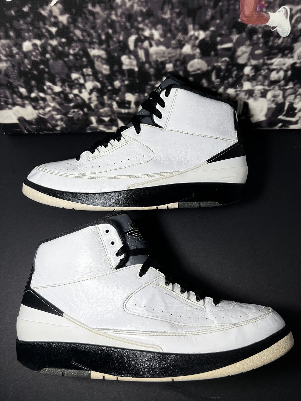 Jordan Brand Nike Air Jordan 2 Retro Wing It Men’s Size 10 Black White OG Size US 10 / EU 43 - 9 Thumbnail