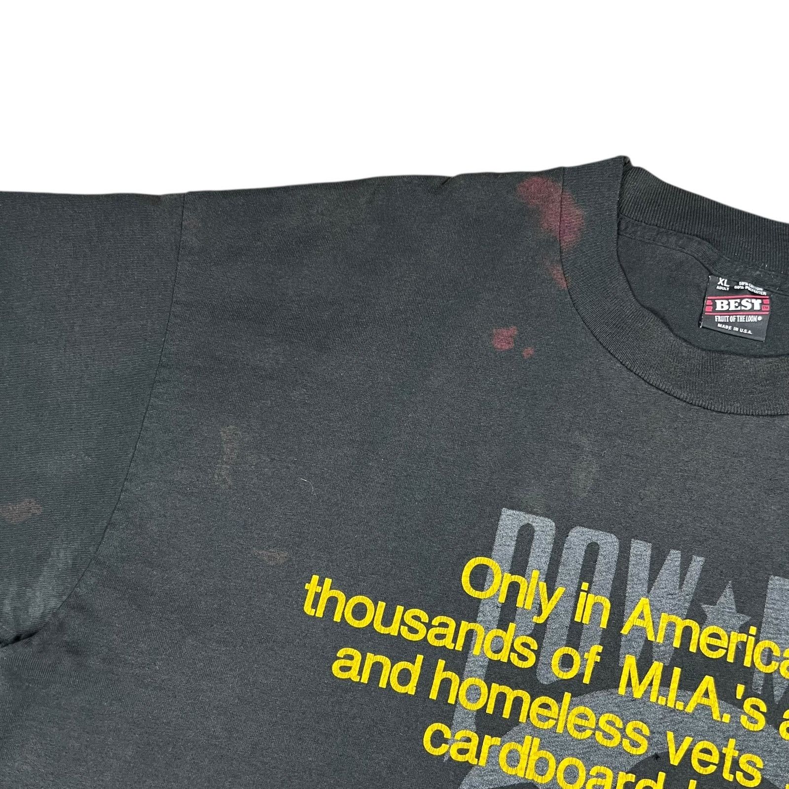 Fruit Of The Loom × Vintage 80s Only in America is a DRAFT DODGER White House faded tee Size US XL / EU 56 / 4 - 6 Thumbnail