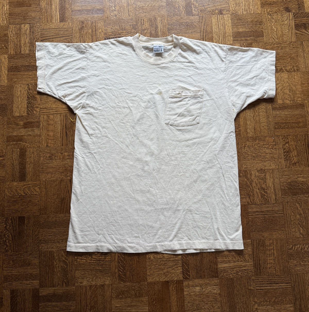 Vintage Vintage 90s Blank Selvedge Pocket Tee Size US XL / EU 56 / 4 - 1 Thumbnail