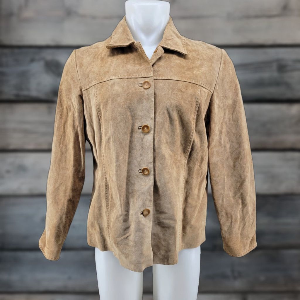 Pendleton VINTAGE Pendleton Womens Leather Jacket Tan Lined Lightweight Sz XL Size XL / US 12-14 / IT 48-50 - 1 Thumbnail