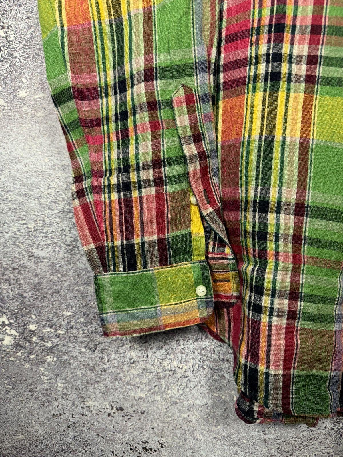 Polo Ralph Lauren Lauren Ralph Lauren 100% Linen Check Shirt Button Up Large Size US L / EU 52-54 / 3 - 5 Thumbnail