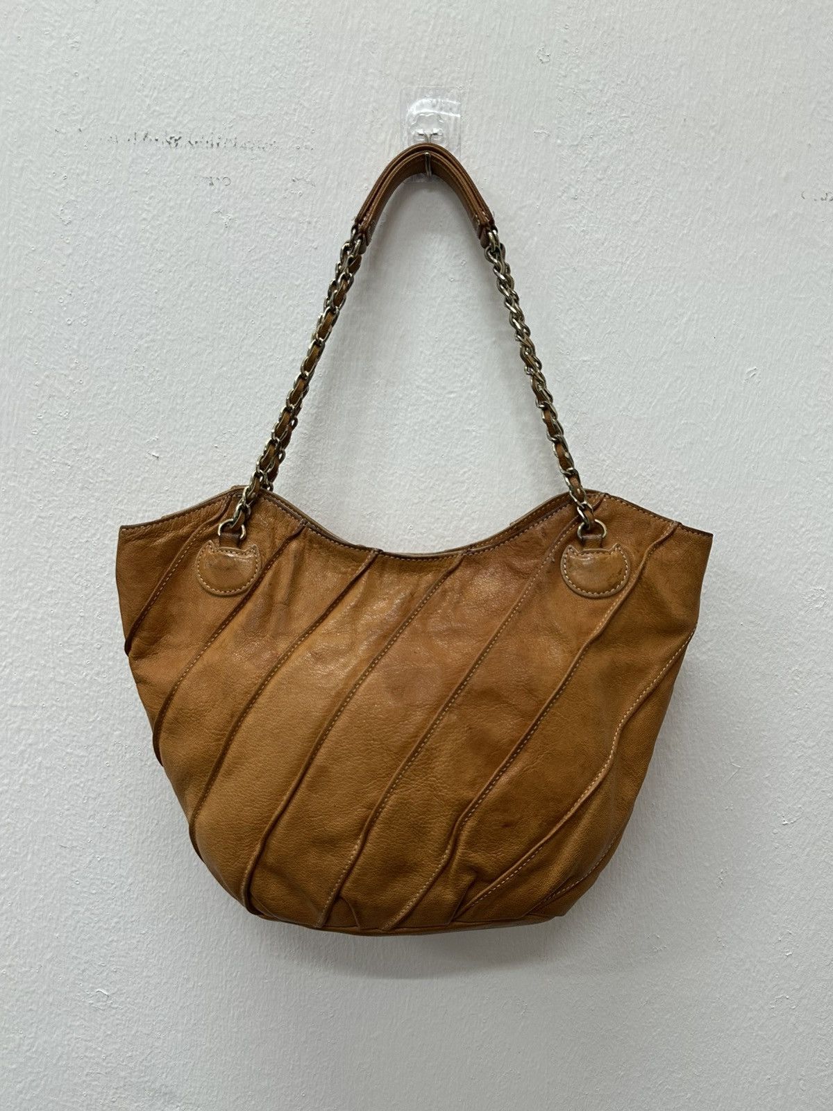 Issey Miyake 1990s Tsumori Chisato Brown Leather Shoulder Bag Size ONE SIZE - 9 Thumbnail