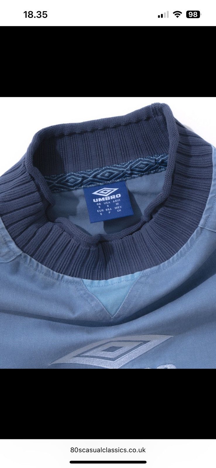 Umbro UMBRO Iconic Drill Top Infinity / Dusk Blue / Blue Indigo Size US M / EU 48-50 / 2 - 9 Thumbnail