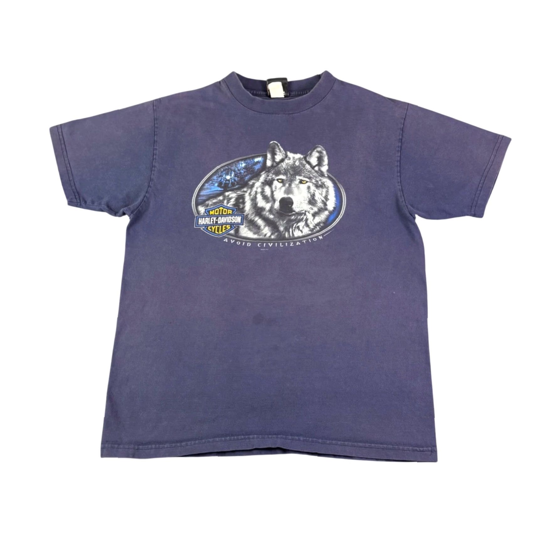 Harley Davidson VINTAGE Harley Davidson Wolf Graphic T Shirt Daytona Beach Mens Large 90s Size US L / EU 52-54 / 3 - 2 Thumbnail