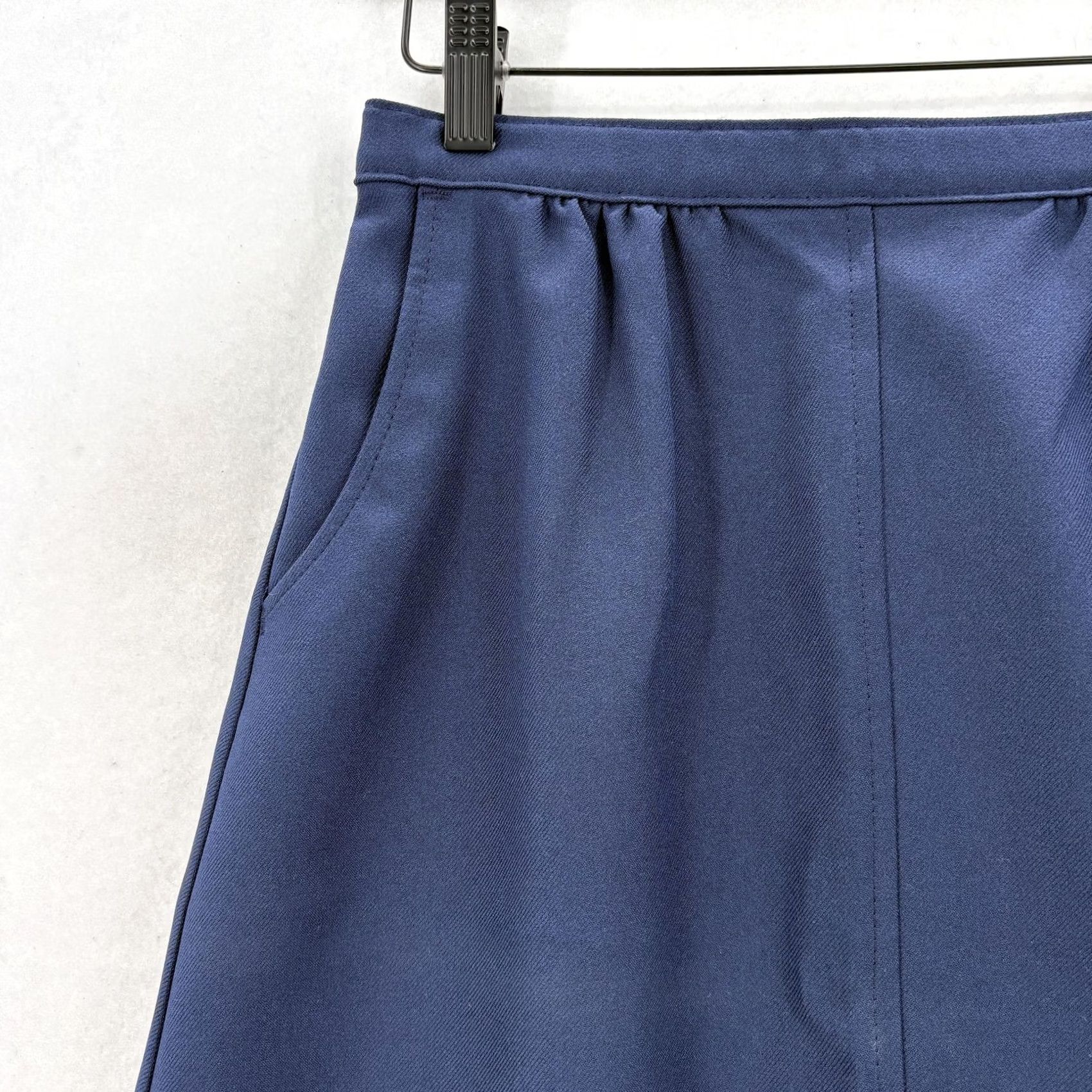 Levi's VINTAGE Levi's Skirt Womens 12 Blue Polyester A-Line Midi High Waist Twill USA Pockets Zip Size 34" / US 12 / IT 48 - 2 Thumbnail