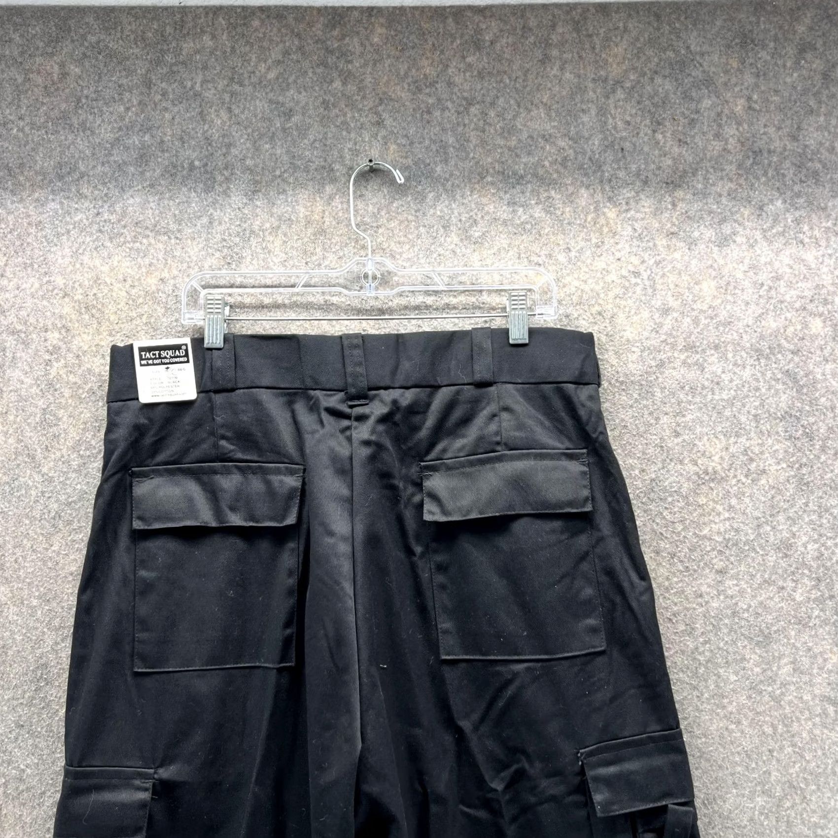 Vintage Tact Squad Pants Men 36 Reg Black Polyester Tactical Cargo Casual Police Size US 36 / EU 52 - 4 Thumbnail